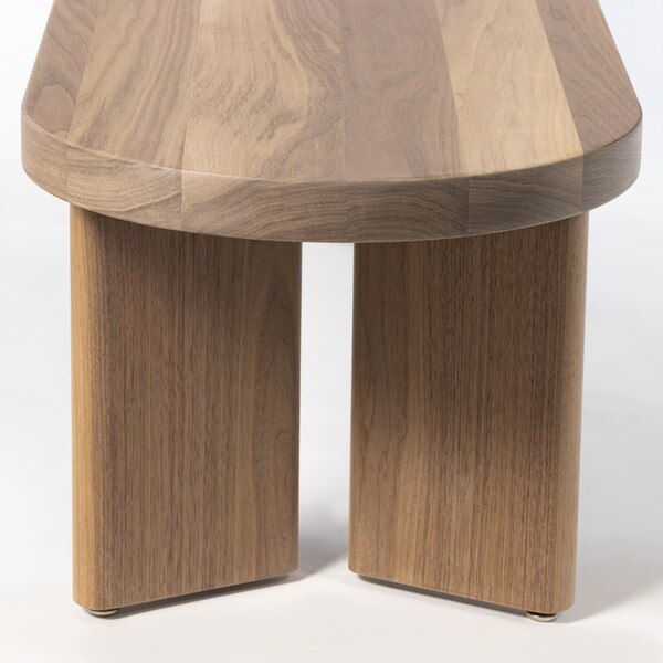 Fraya Walnut Elliptical Cocktail Table - Live from Detroit™ Macro 2